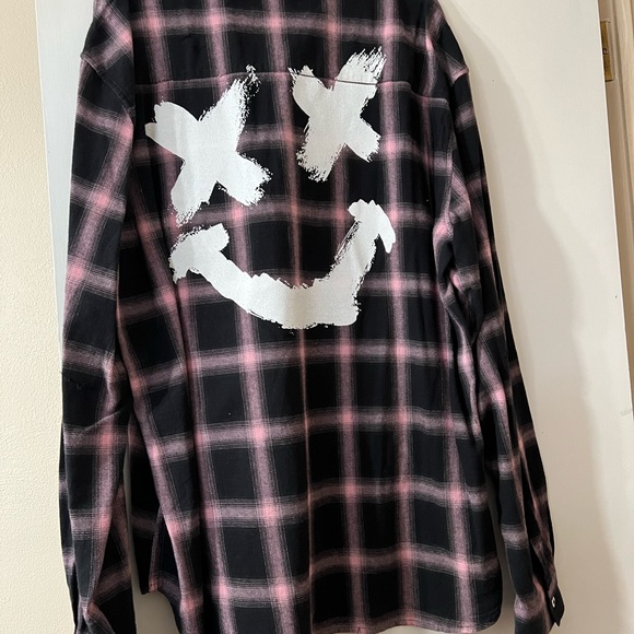 Dom Rebel pink black checkered shirt - Picture 6 of 8